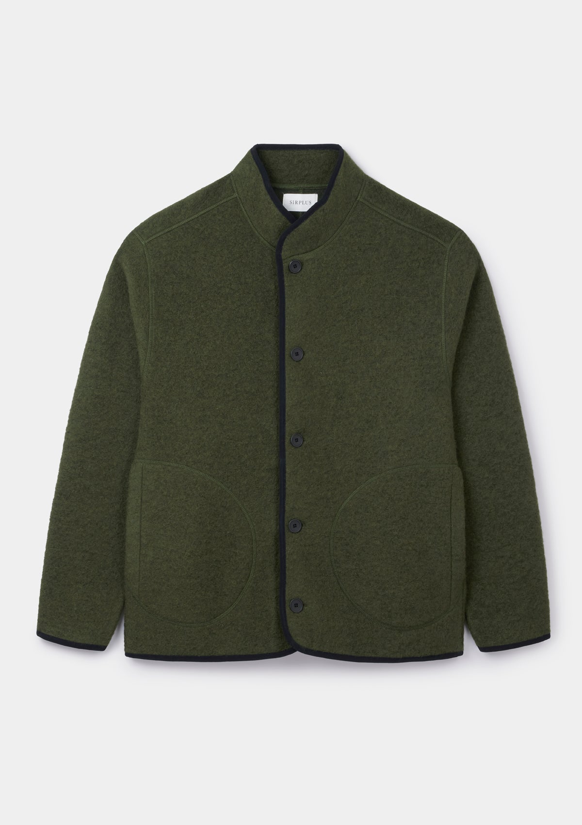 Green Boiled Wool Jacket