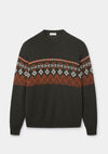 Green Icelandic Style Crew Neck Jumper