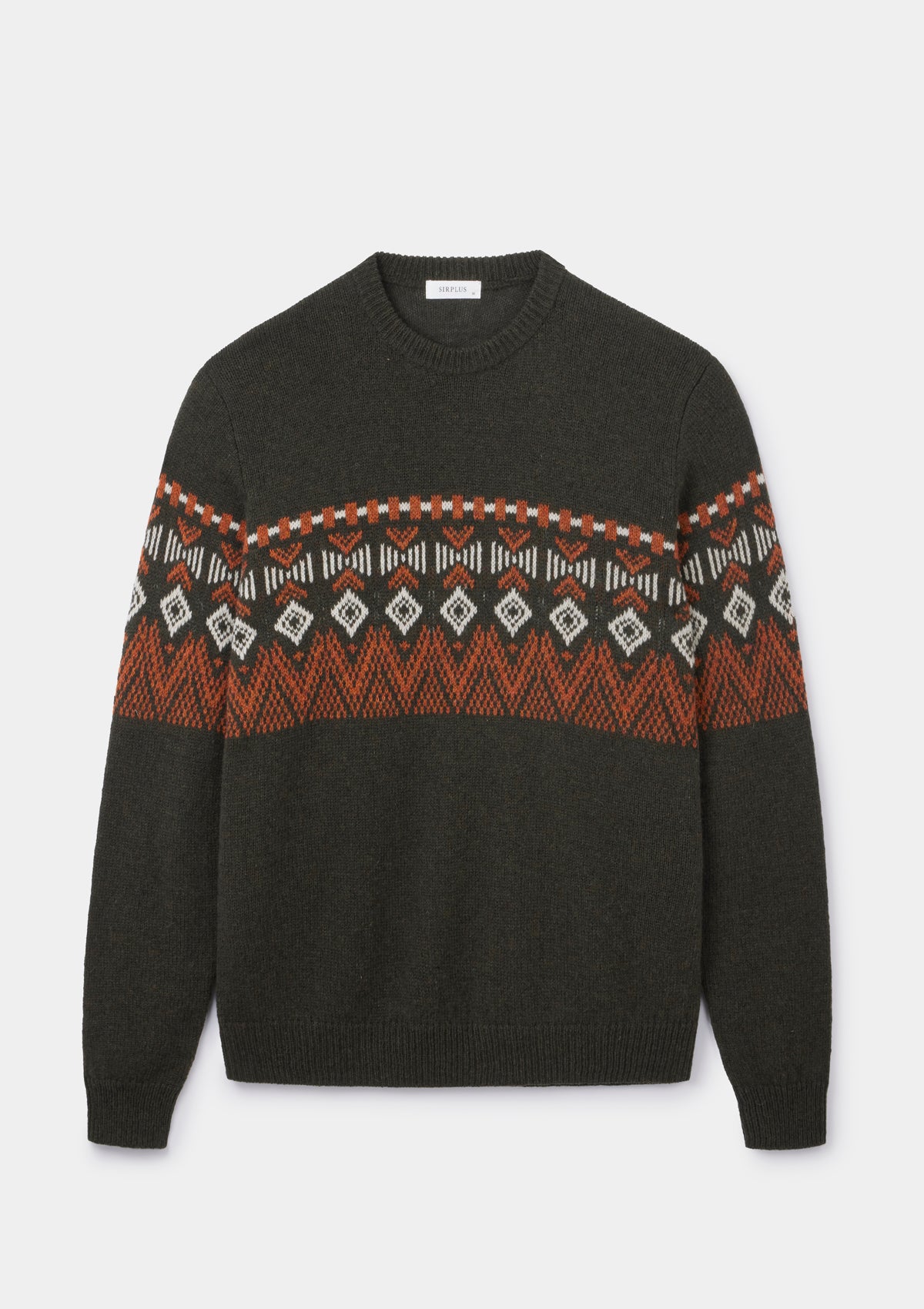 Green Icelandic Style Crew Neck Jumper