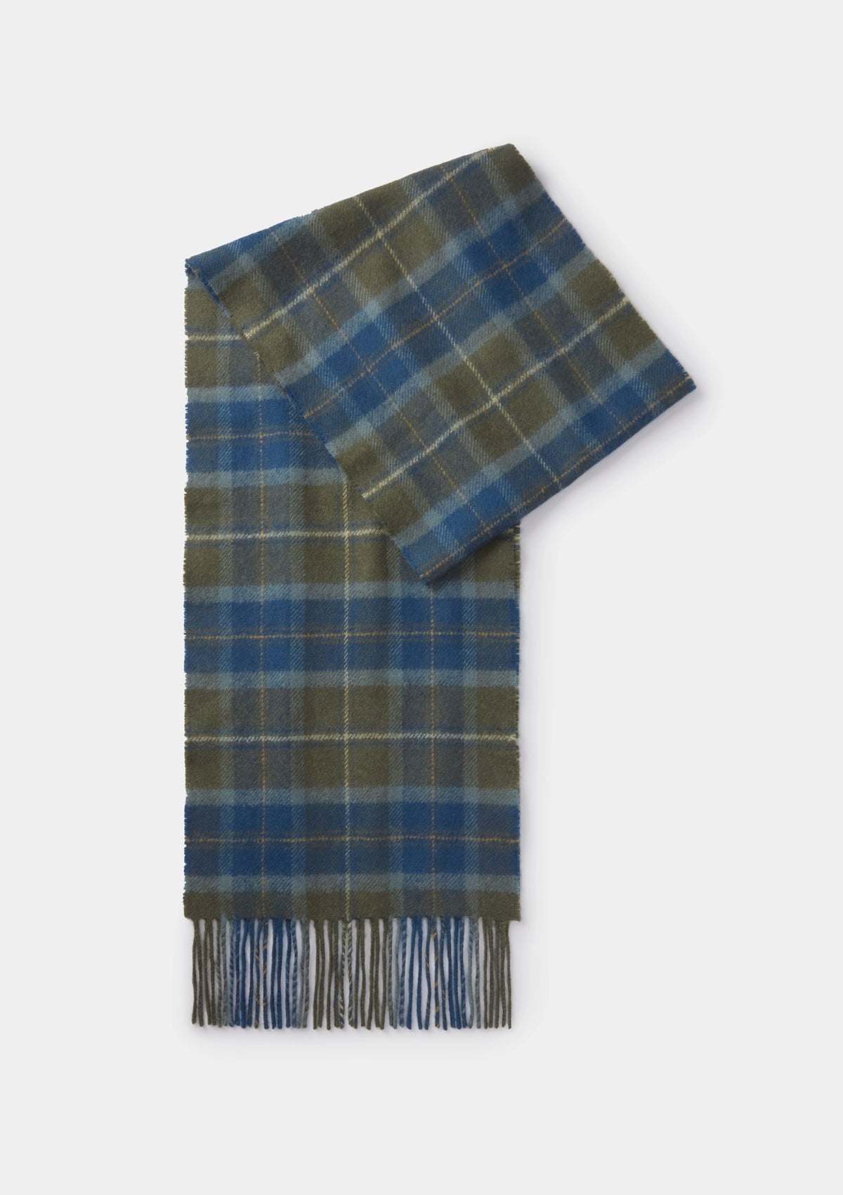 Green Tartan Lambswool Scarf