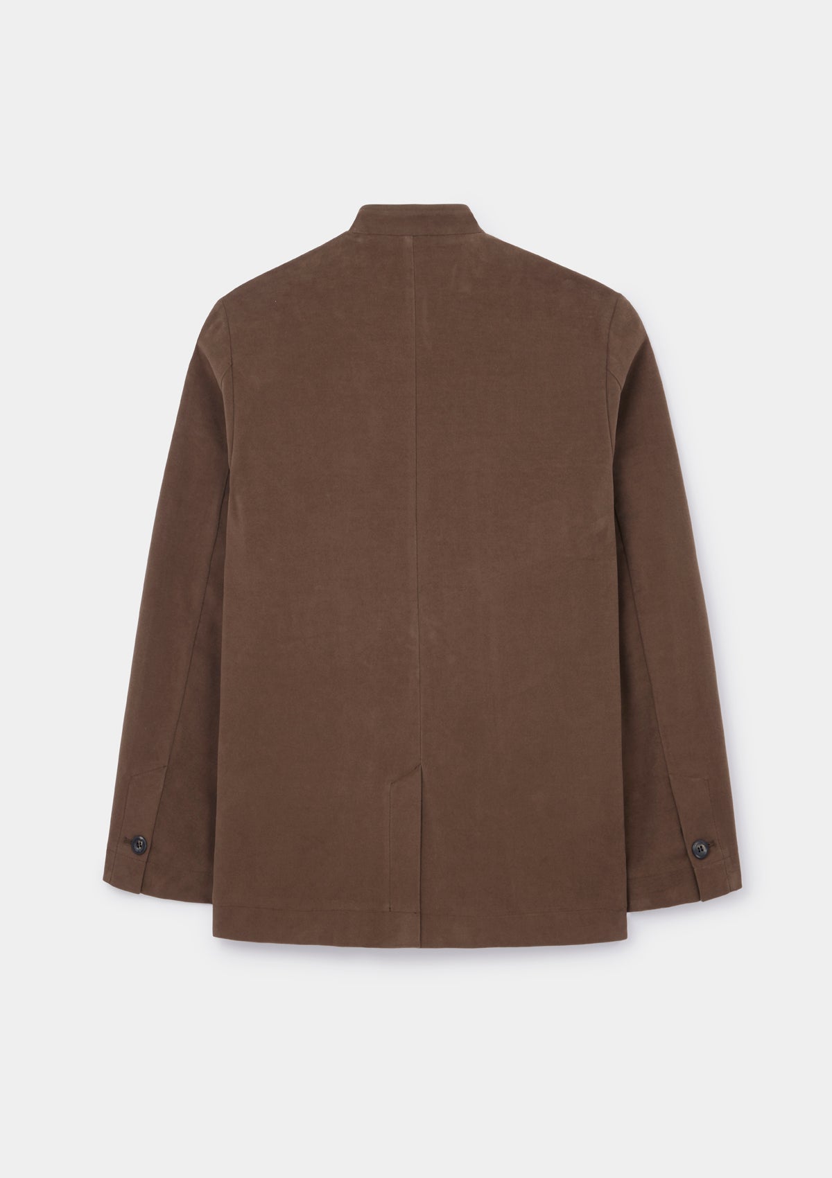 Hazelnut Moleskin Casual Nehru Jacket