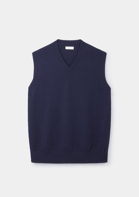 Ink Navy Fine Lambswool Vest