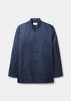 Ink Silk Linen Mandarin Jacket, Mandarin Jacket - SIRPLUS