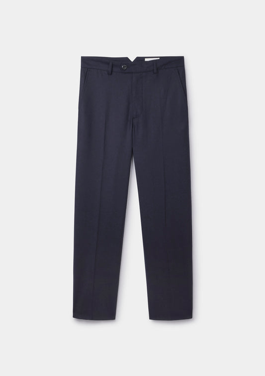 Ink Wool Cashmere Flannel Trousers