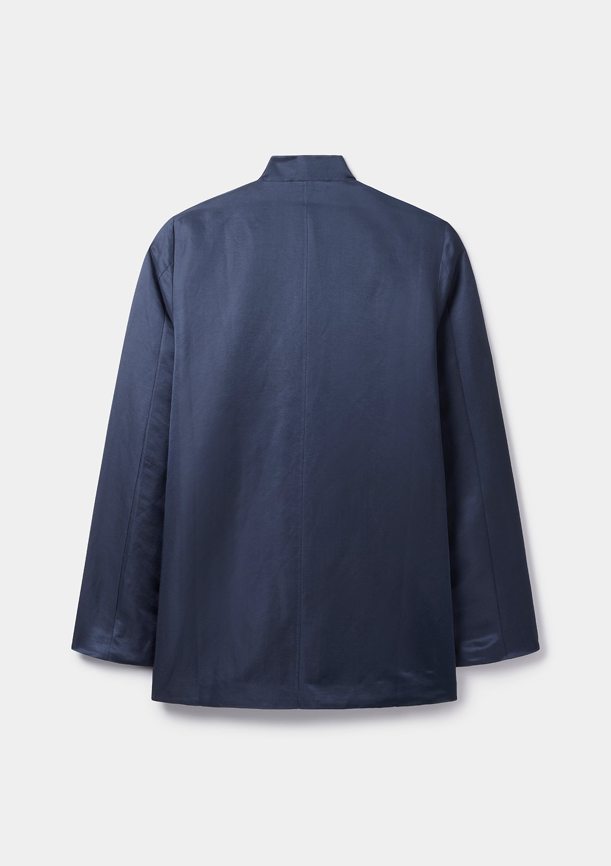 Ink Silk Linen Mandarin Jacket, Mandarin Jacket - SIRPLUS