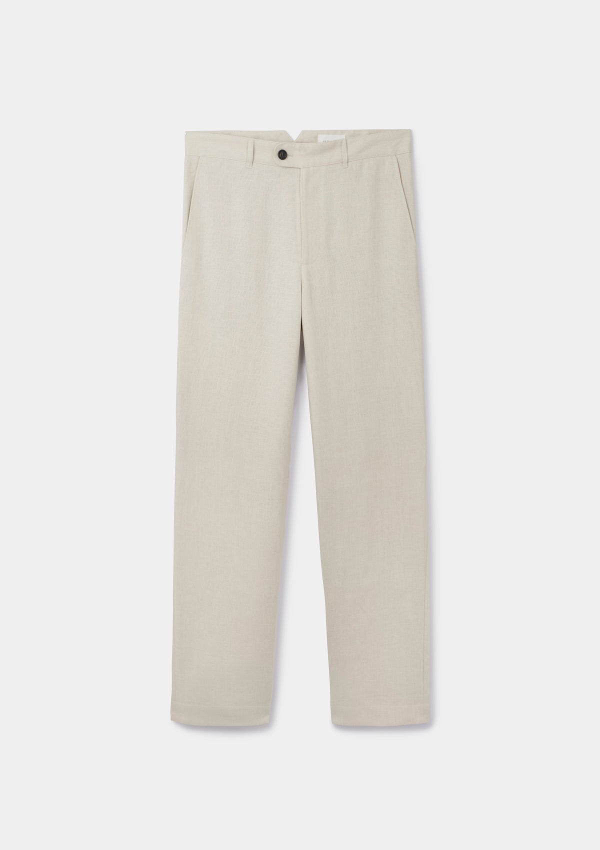 Ivory Linen Casual Trousers, Chinos - SIRPLUS