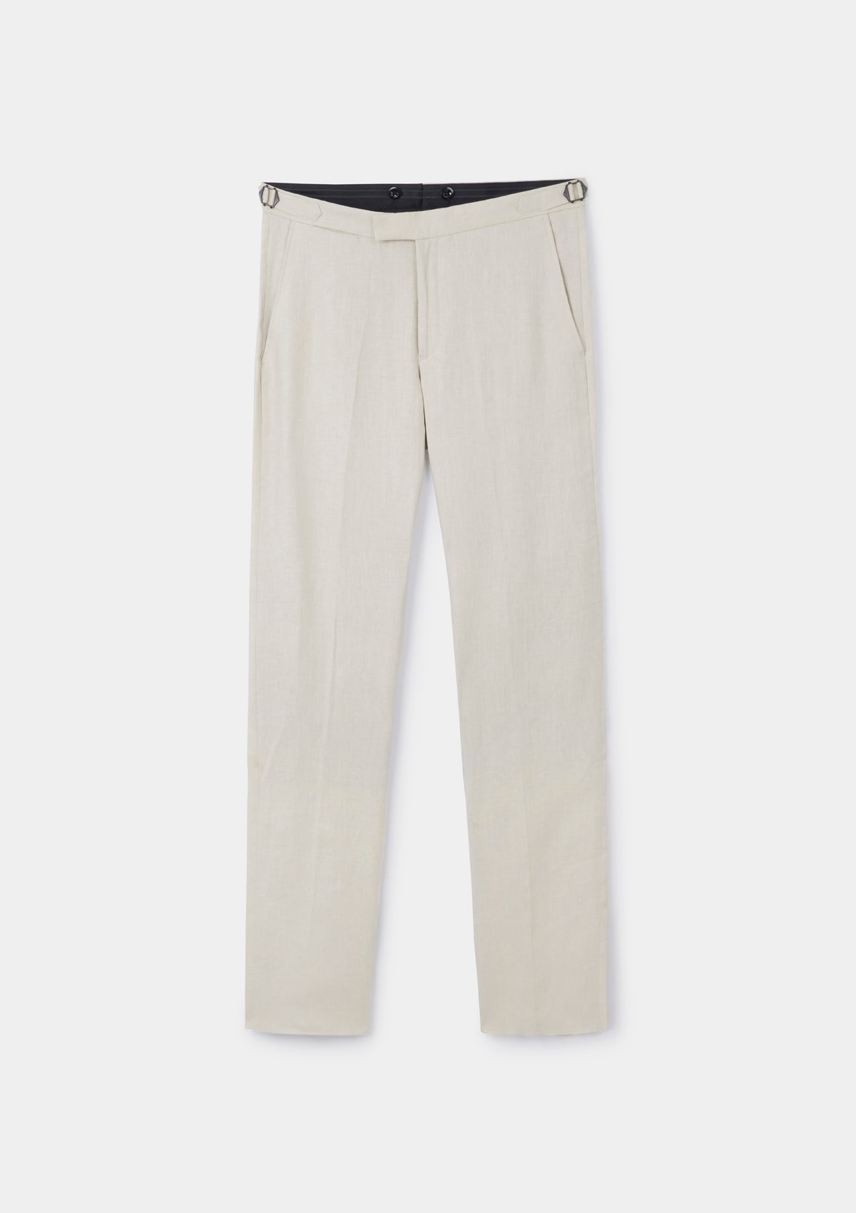 Ivory Linen Formal Trousers, Formal Trousers - SIRPLUS