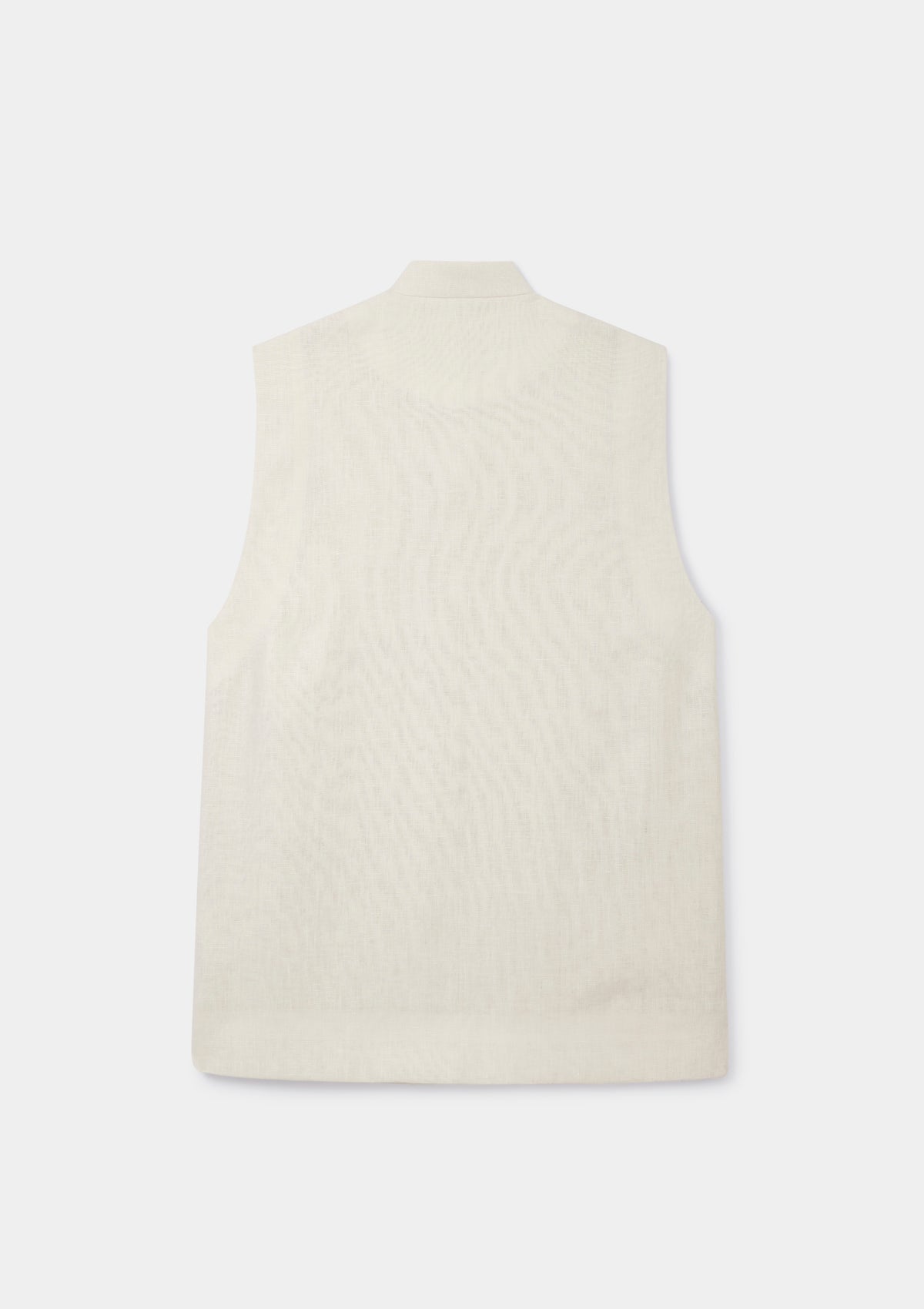 Ivory Linen Nehru Waistcoat, Nehru Waistcoat - SIRPLUS