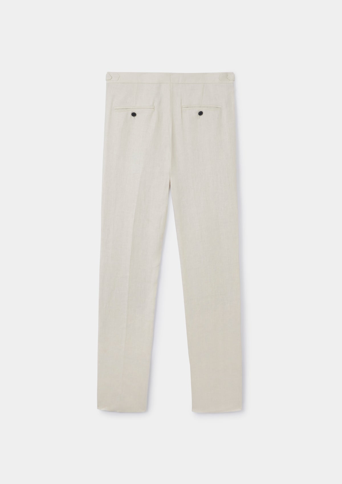 Ivory Linen Formal Trousers, Formal Trousers - SIRPLUS