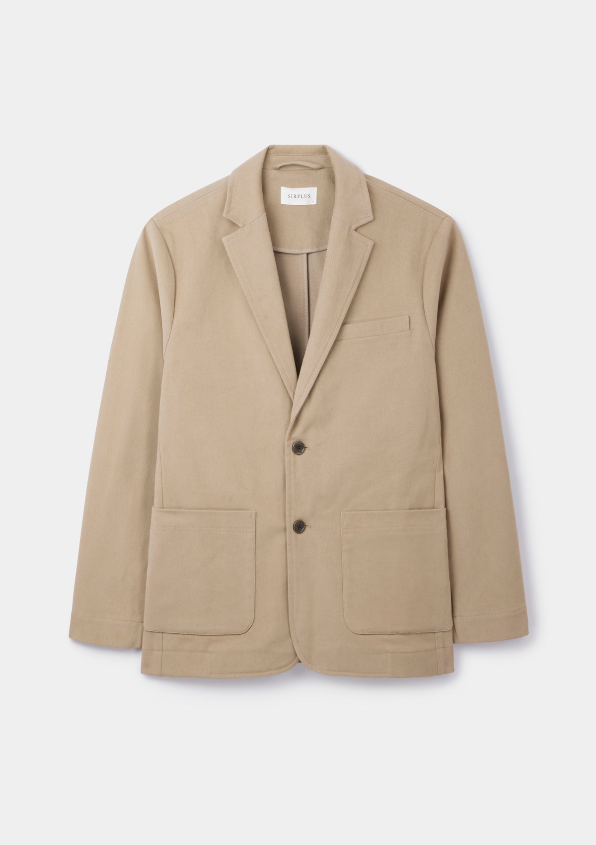 Khaki Cream Cotton Twill Blazer, Blazer - SIRPLUS