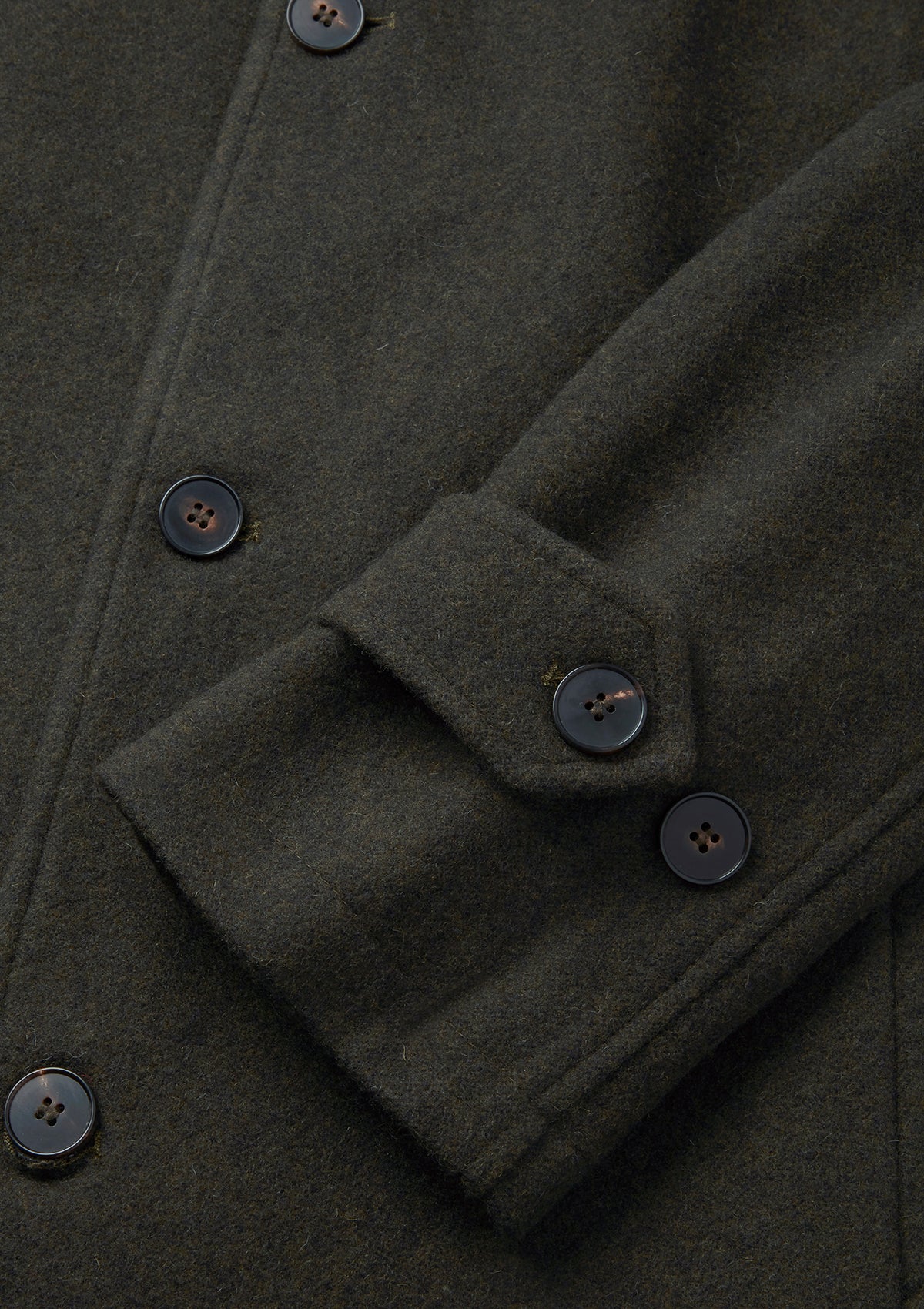 Loden Green Wool Raglan Overcoat, Coat - SIRPLUS