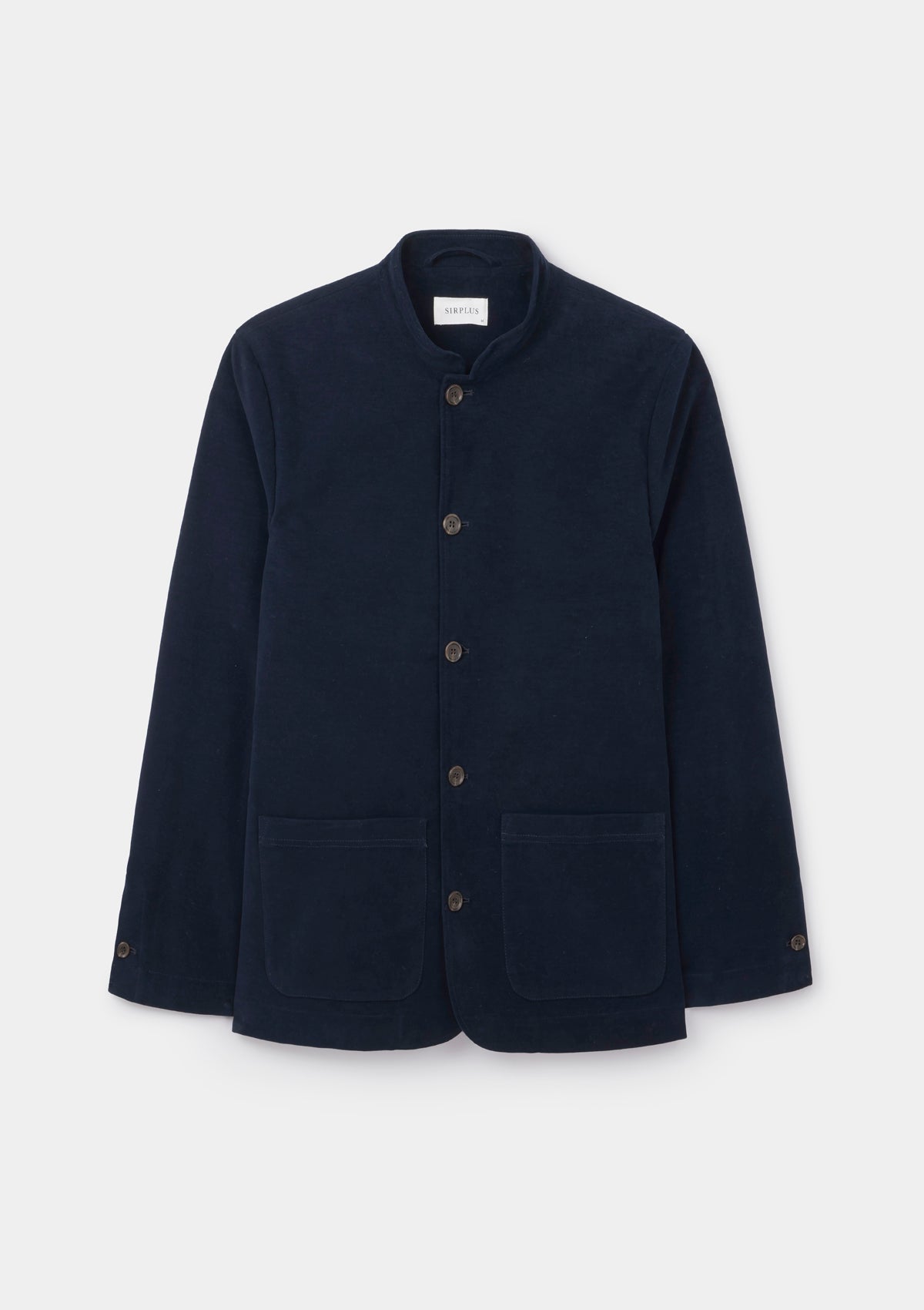 Midnight Navy Moleskin Casual Nehru Jacket