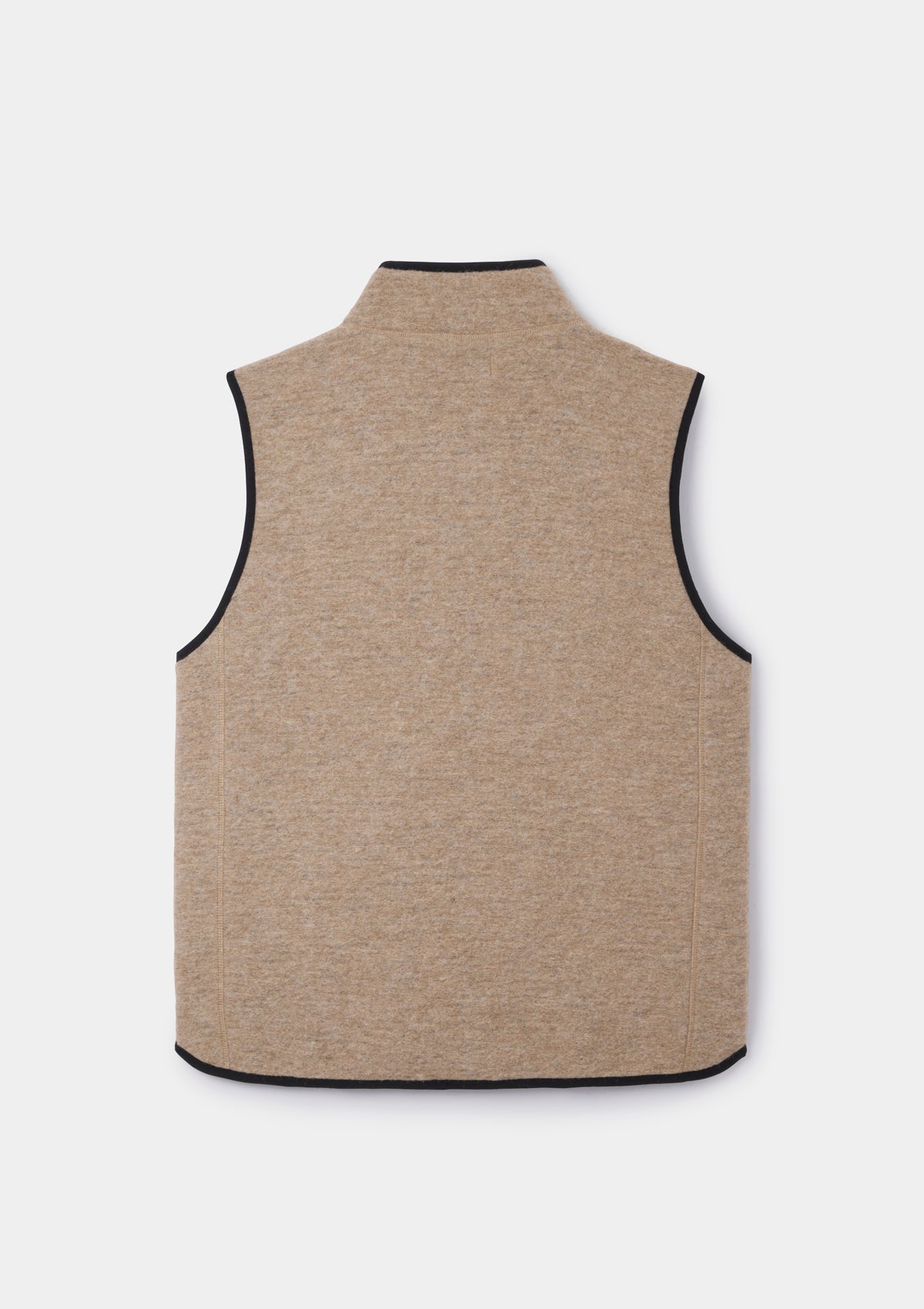 Milk Tea Boiled Wool Gilet, Gilet - SIRPLUS