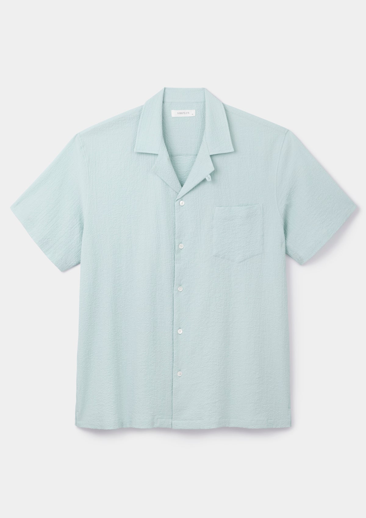 Mint Seersucker Cuban Shirt, Cuban Shirt - SIRPLUS