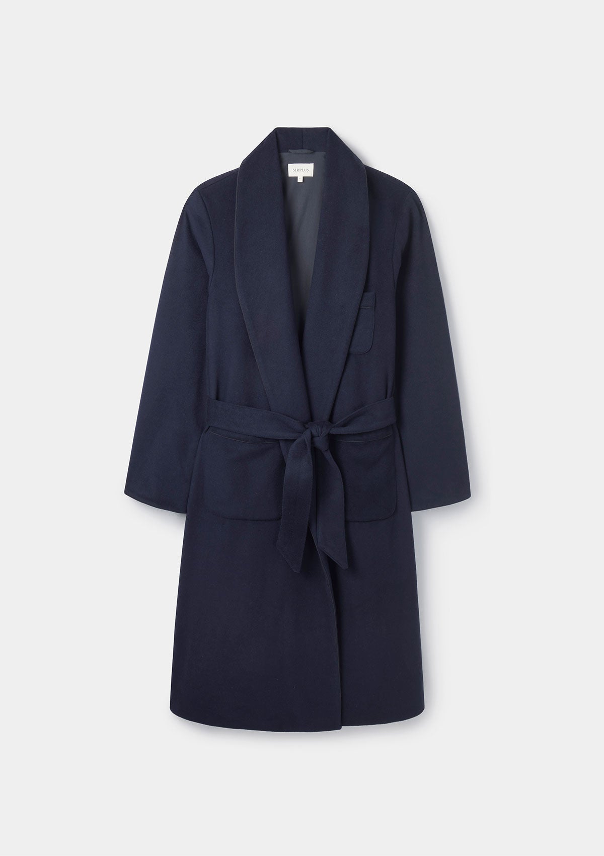 Navy Cashmere Dressing Gown, Dressing Gown - SIRPLUS