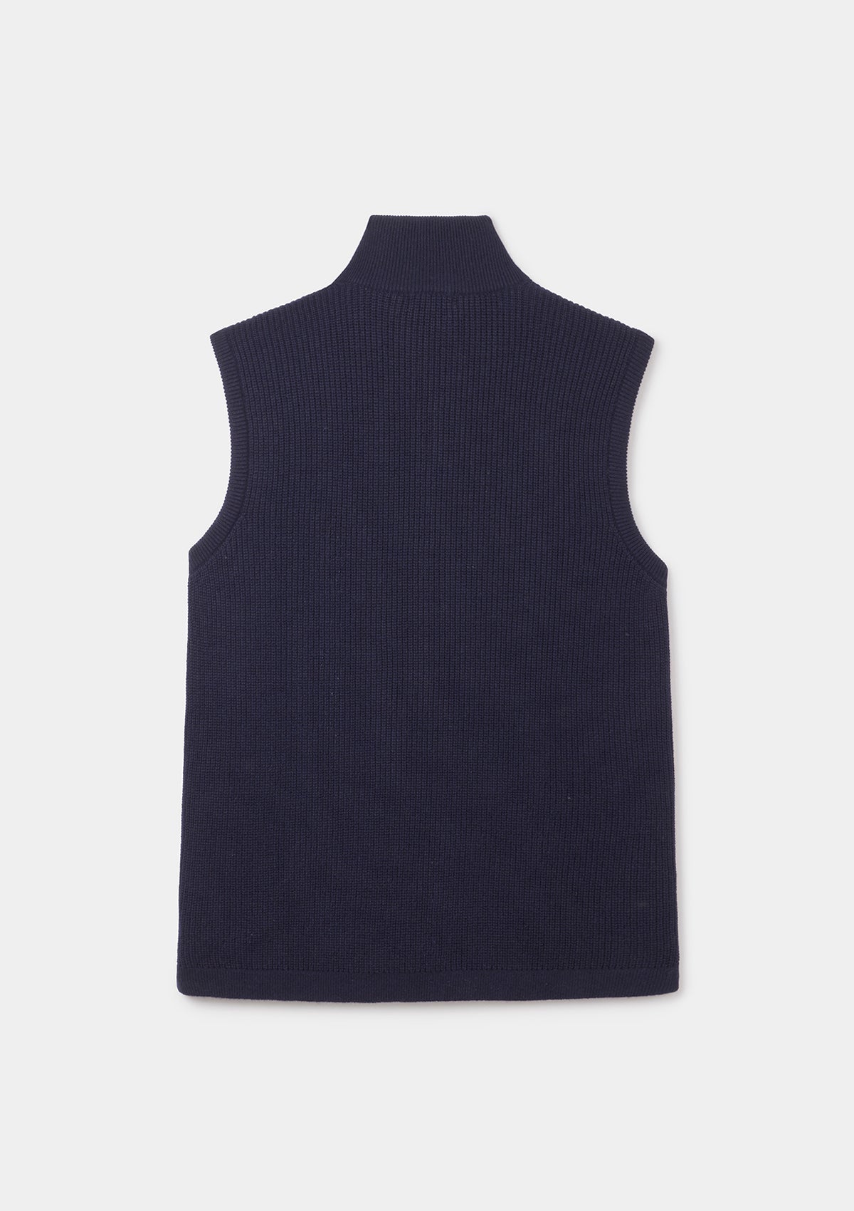 Navy Cashmere Knit Gilet, Gilet - SIRPLUS