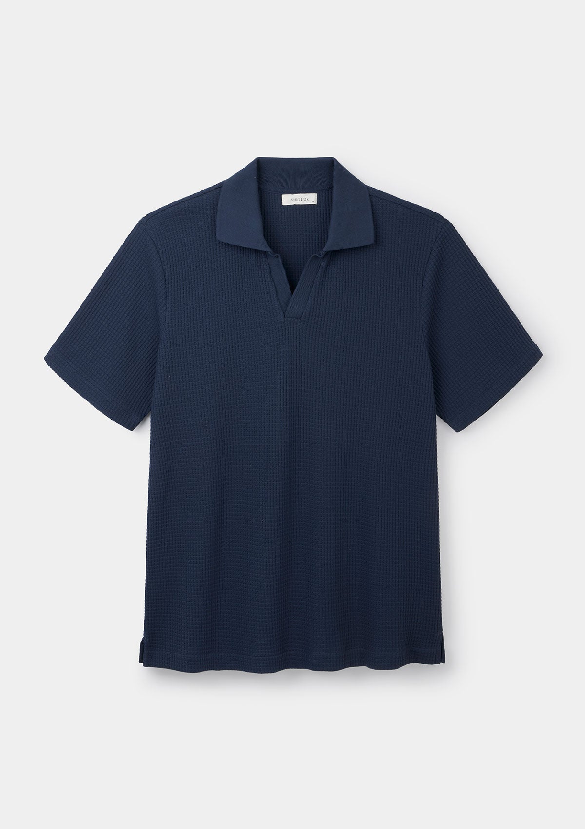 Navy Jersey Waffle Resort Polo, Polo Shirts - SIRPLUS