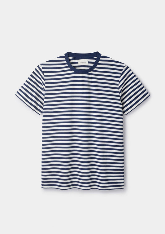 Ink Navy Stripe Organic Cotton T-shirt, T-Shirt - SIRPLUS