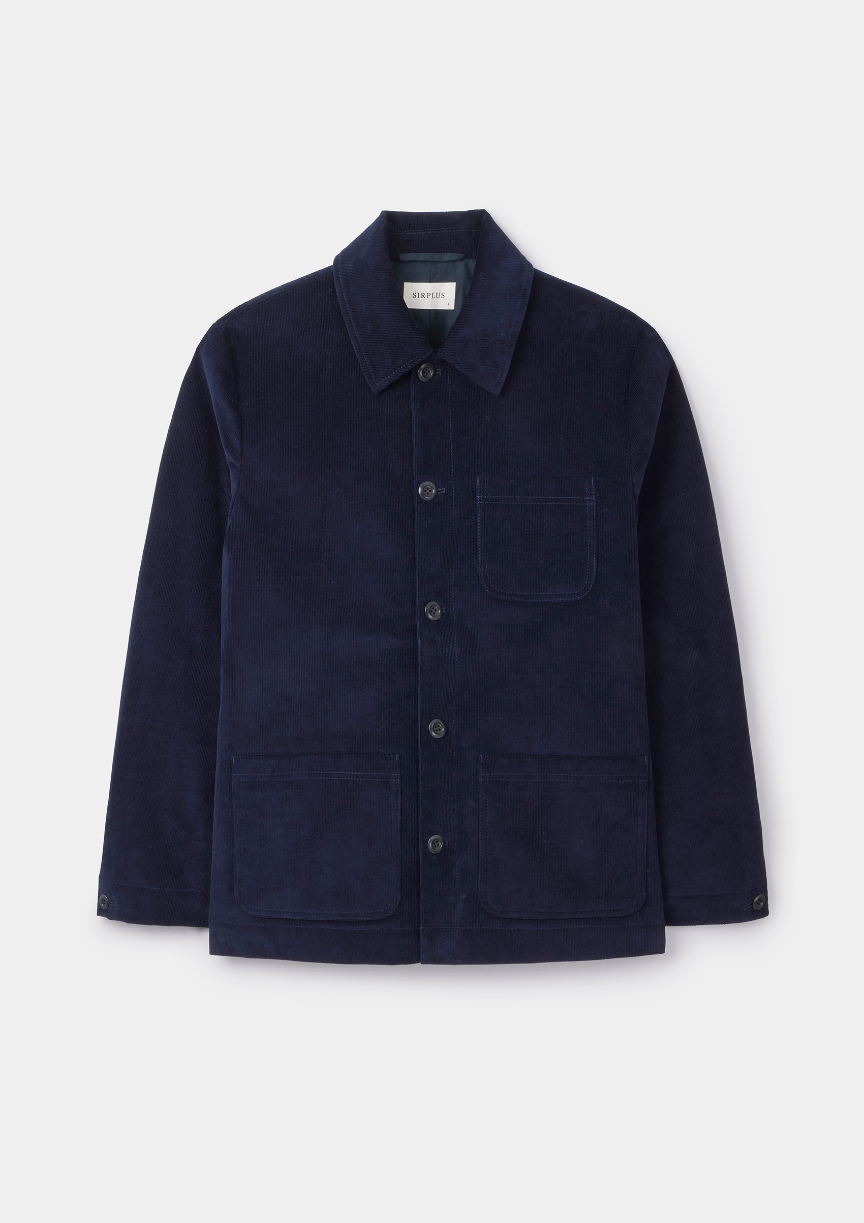 Navy Cotton Pincord Chore Jacket by SIRPLUS