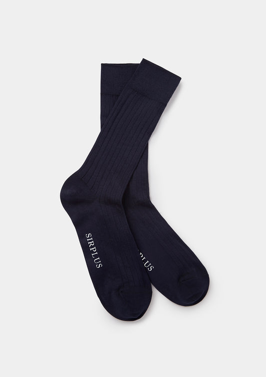 Navy Cotton Dress Socks, Socks - SIRPLUS