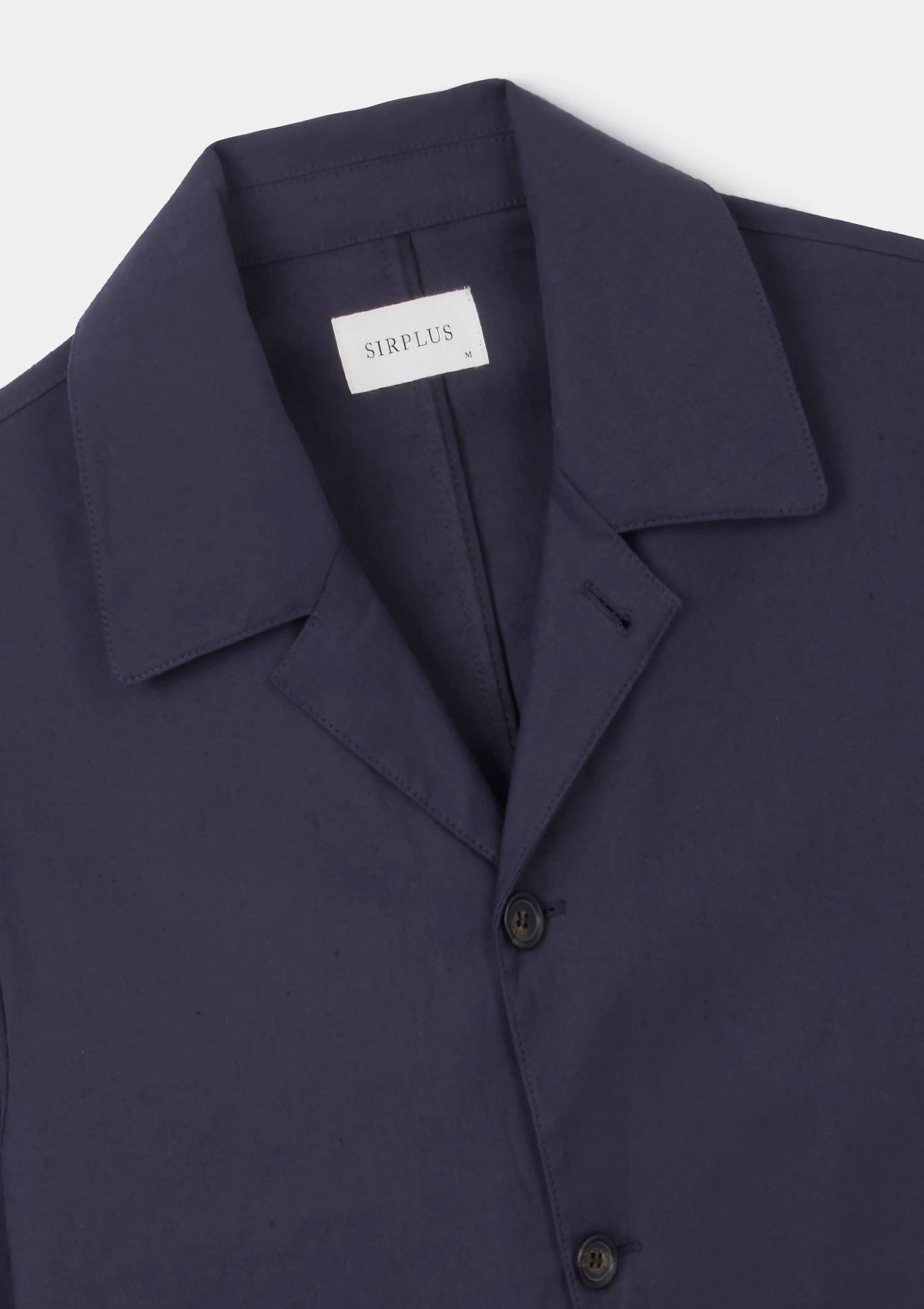 Navy Linen Blend Flap Pocket Jacket, Chore Jacket - SIRPLUS