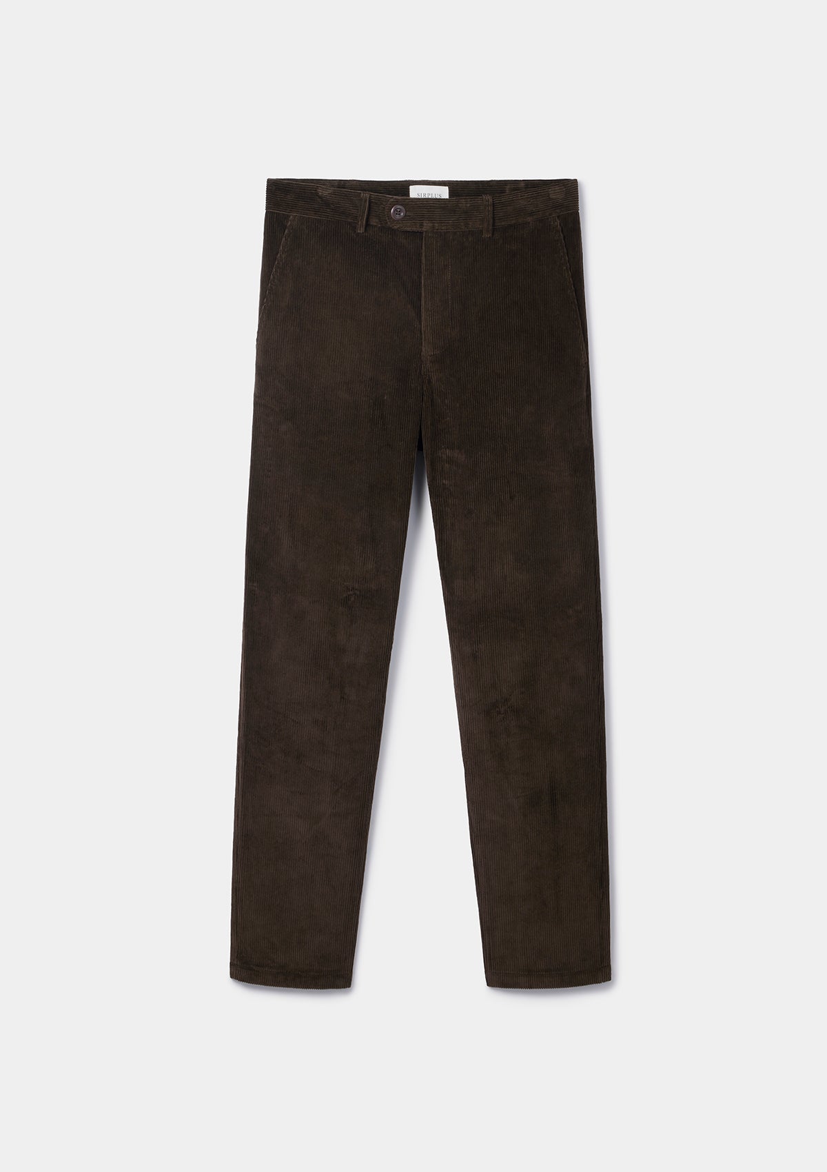 Coffee Cotton-Corduroy Casual Trouser, Chinos - SIRPLUS