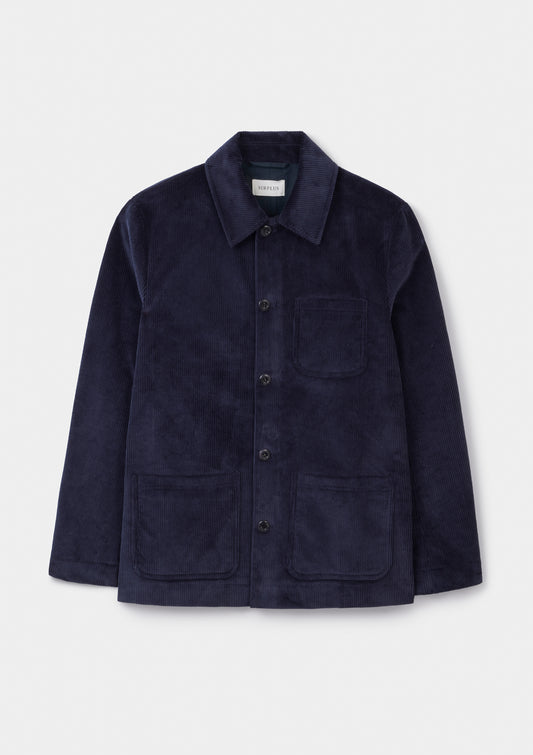 Indigo Cotton-Corduroy Chore Jacket, Chore Jacket - SIRPLUS