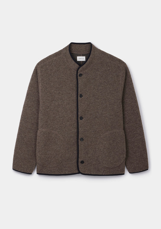 Mushroom Boiled Wool Jacket, Chore Jacket - SIRPLUS