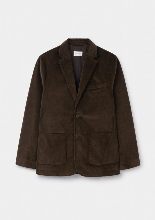 Coffee Cotton-Corduroy Blazer, Blazer - SIRPLUS