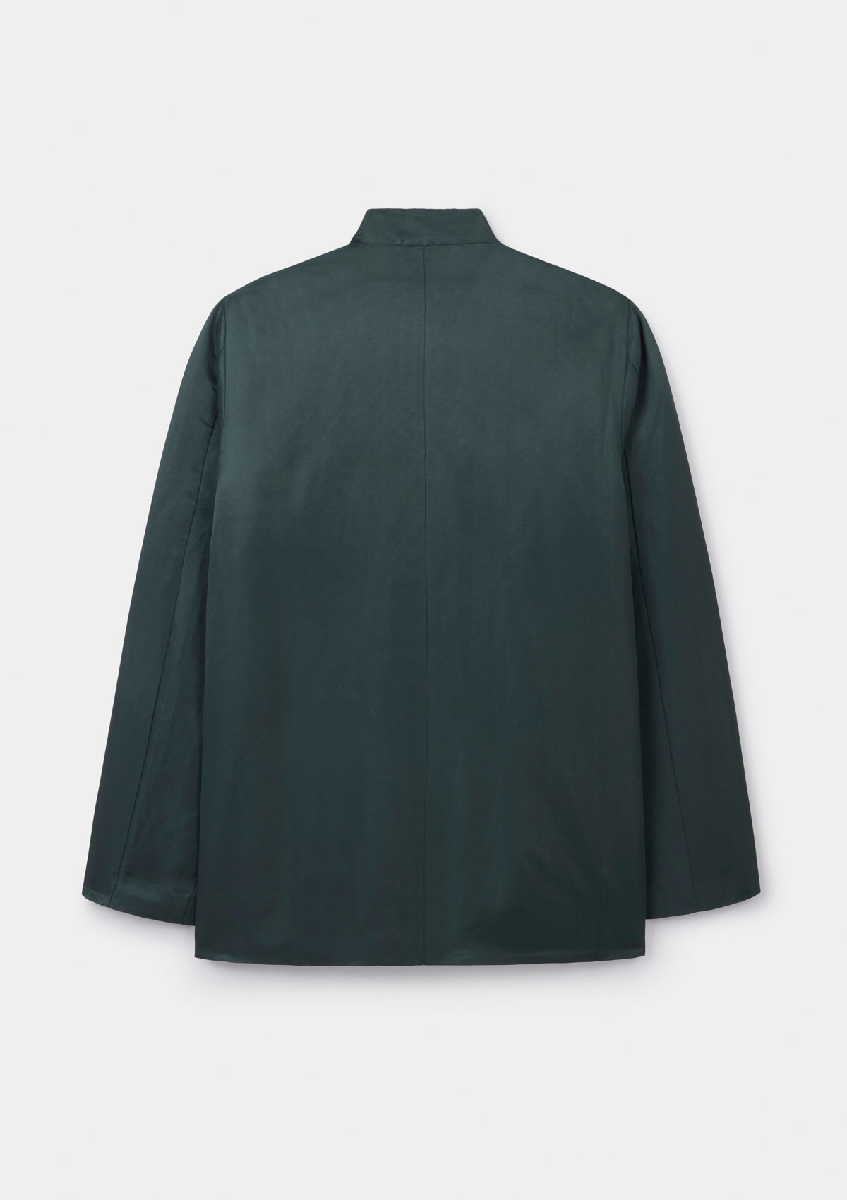 Ivy Green Silk Linen Mandarin Jacket, Mandarin Jacket - SIRPLUS