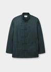 Ivy Green Silk Linen Mandarin Jacket, Mandarin Jacket - SIRPLUS
