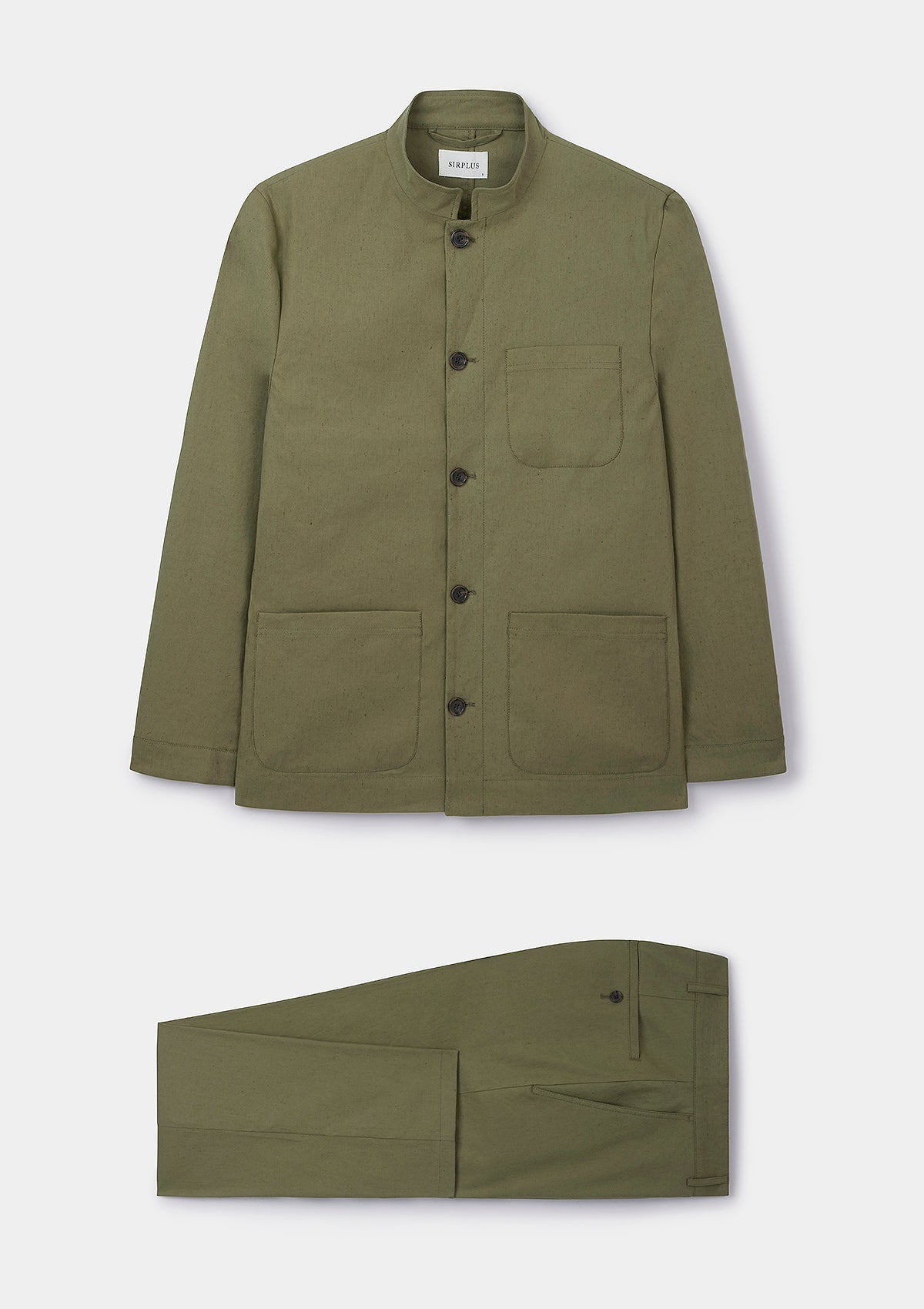 Lichen Green Casual Trousers, Casual Trousers - SIRPLUS