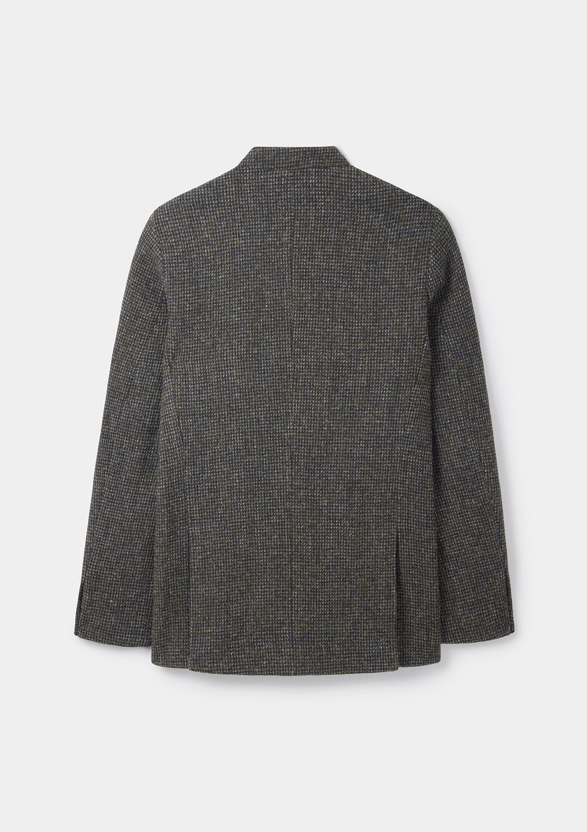 Bark Green Harris Tweed Nehru Jacket, Nehru Jacket - SIRPLUS