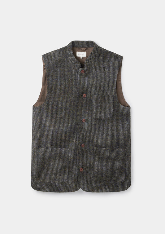 Bark Harris Tweed Nehru Waistcoat, Nehru Waistcoat - SIRPLUS