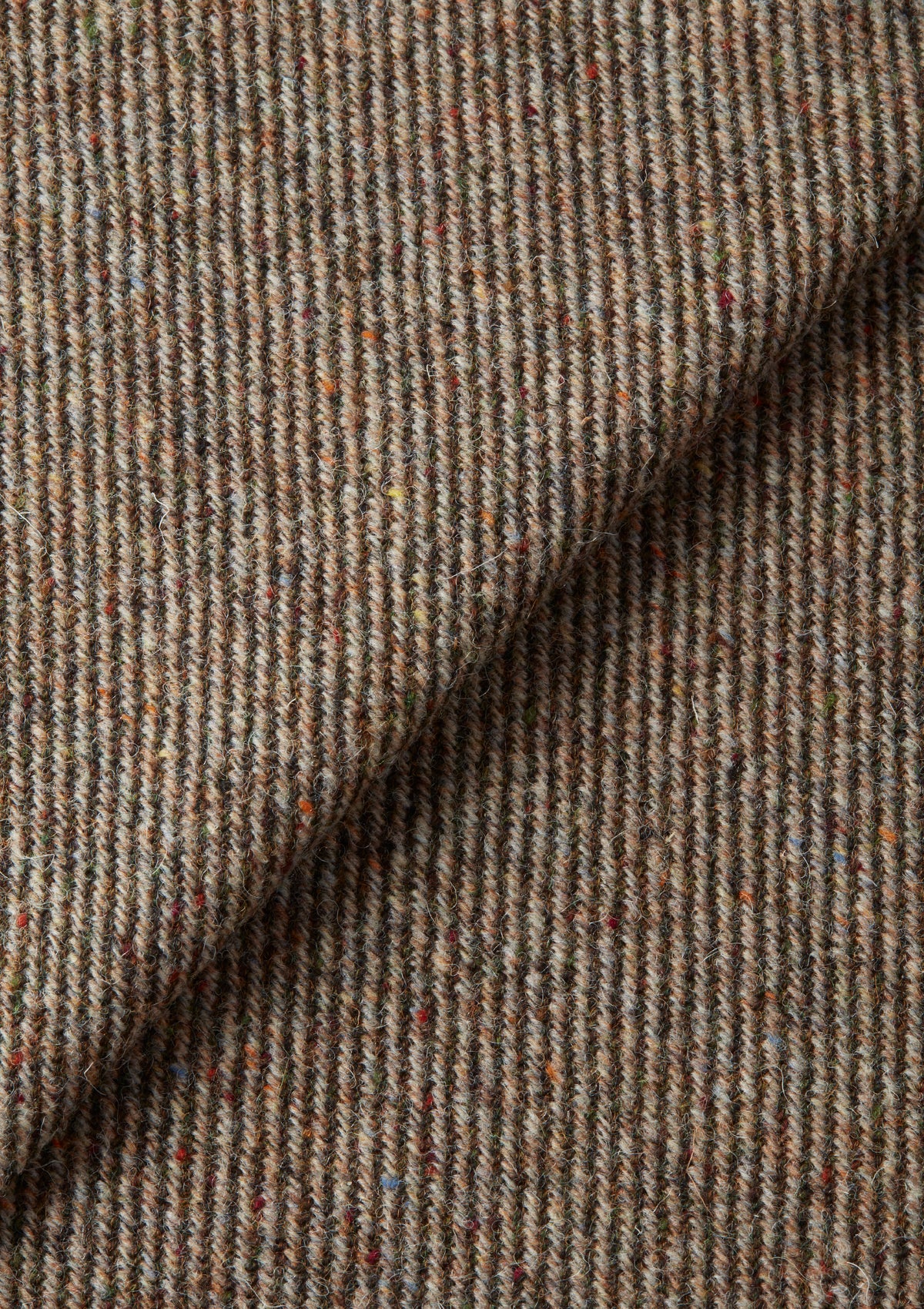 Peat Brown Twill Donegal Tweed Nehru Waistcoat, Nehru Waistcoat - SIRPLUS