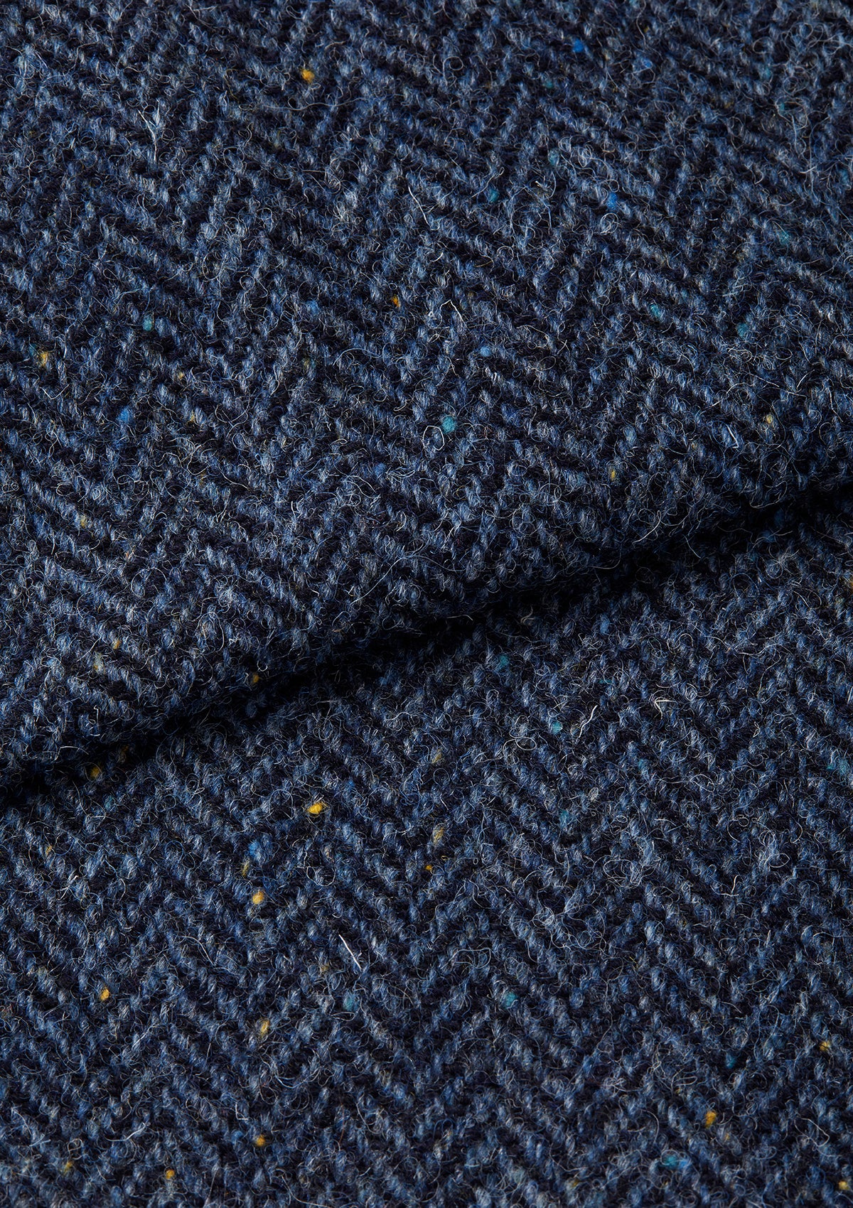 Slate Blue Herringbone Harris Tweed Overcoat, Coat - SIRPLUS