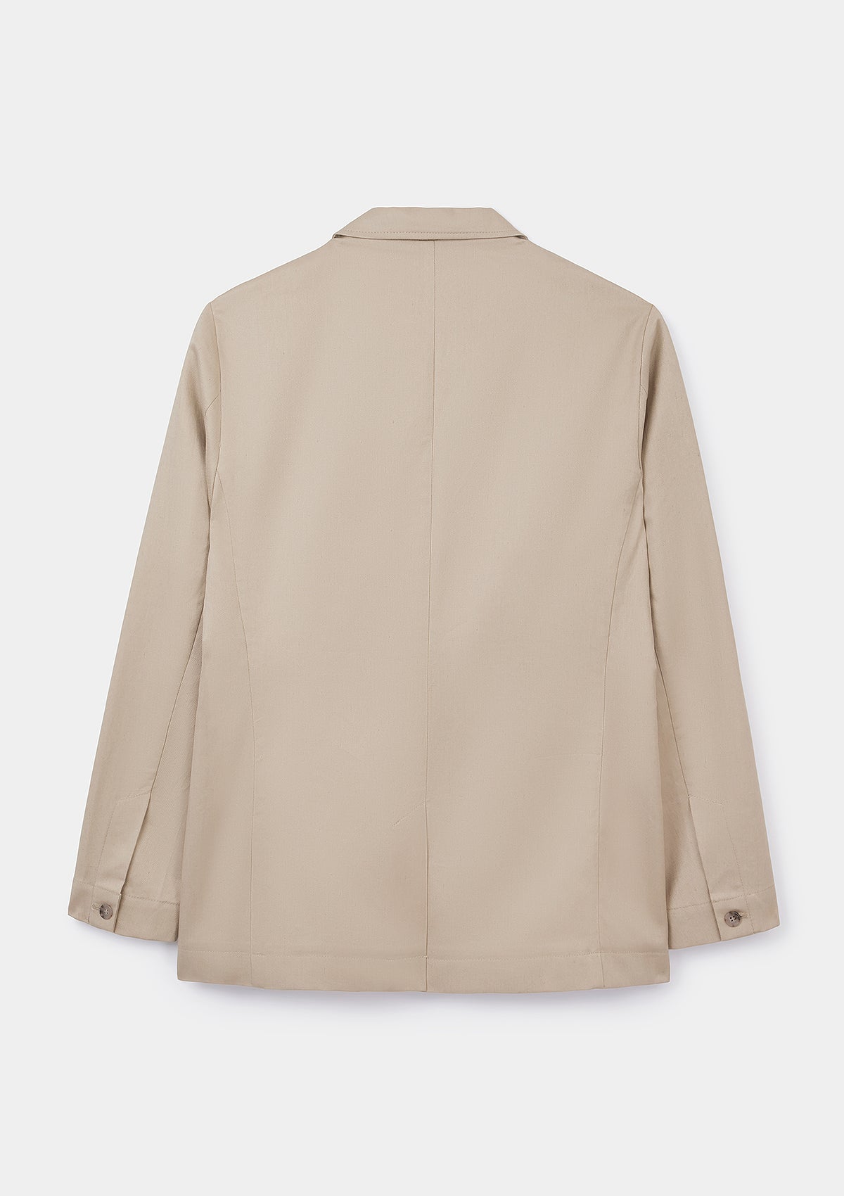 Beige Cotton Linen Blazer, Blazer - SIRPLUS