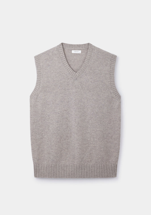 Oat Fine Lambswool Vest