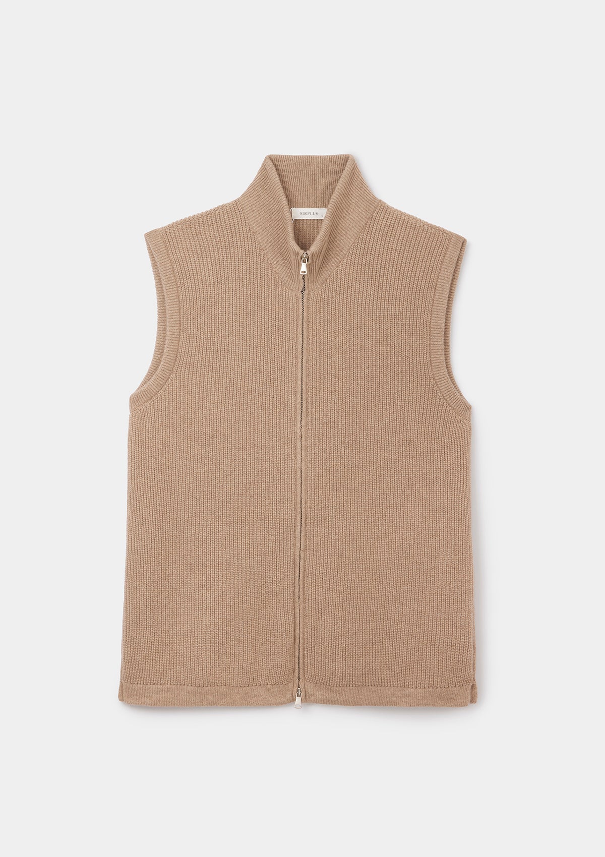 Oatmeal Cashmere Knit Gilet, Gilet - SIRPLUS