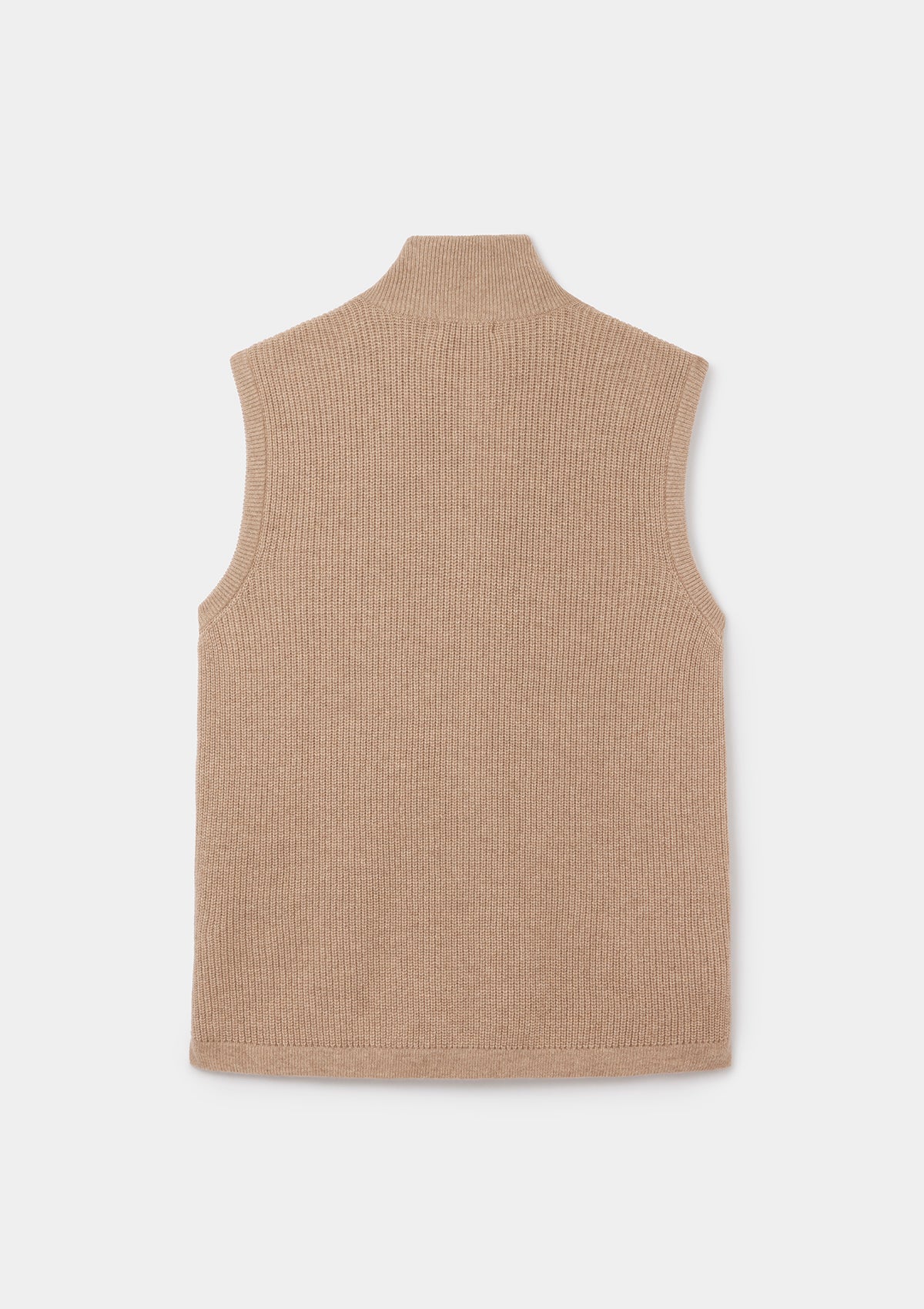 Oatmeal Cashmere Knit Gilet, Gilet - SIRPLUS