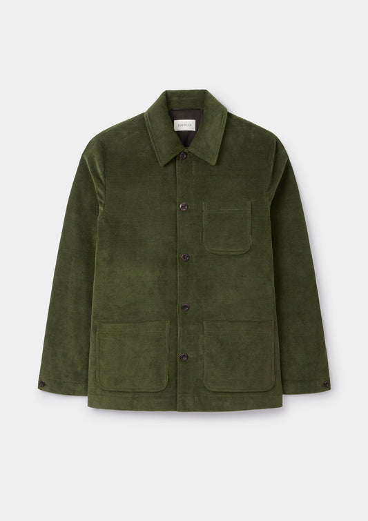 Olive Cotton Pincord Chore Jacket by SIRPLUS