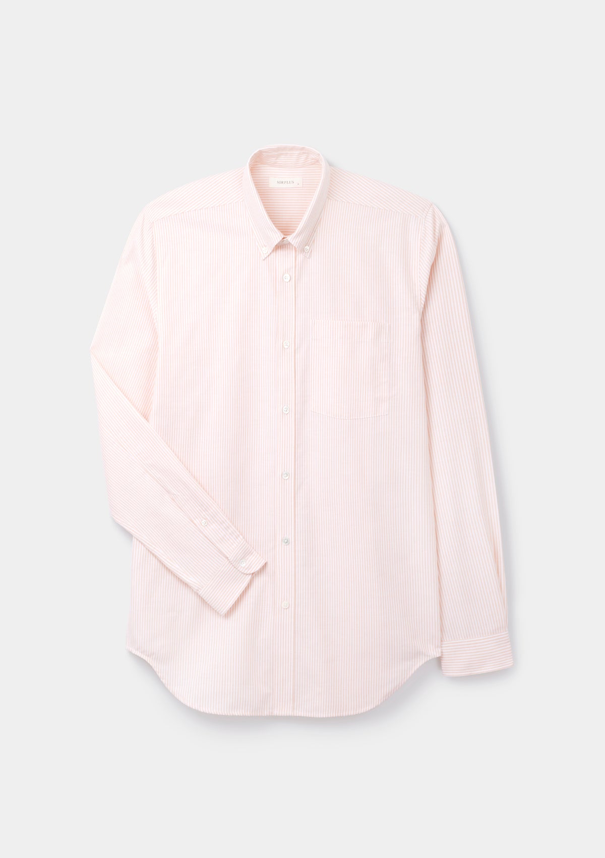 Peach Stripe Button-Down Shirt, Collar Shirt - SIRPLUS