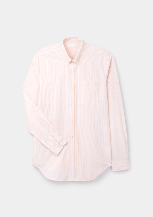 Peach Stripe Button-Down Shirt, Collar Shirt - SIRPLUS