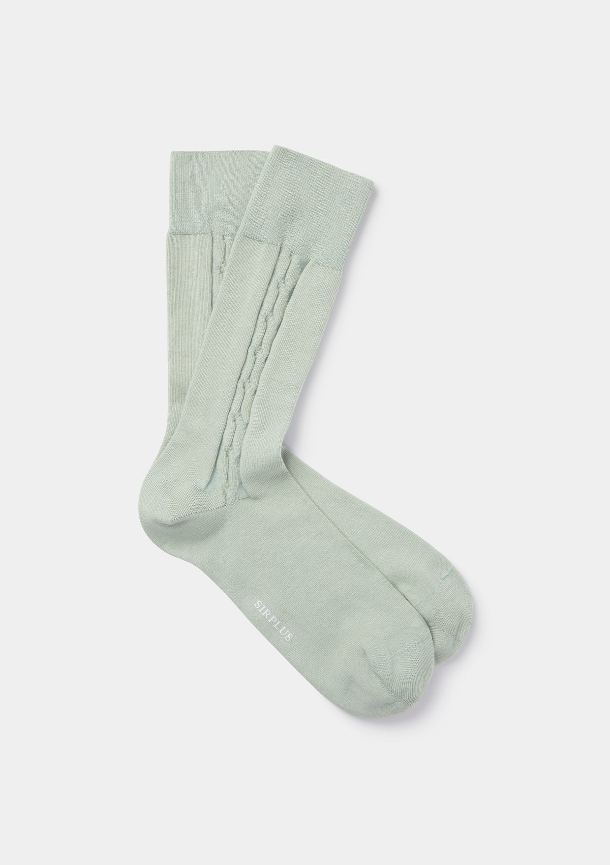 Pistachio Cream Cable Sock, Socks - SIRPLUS
