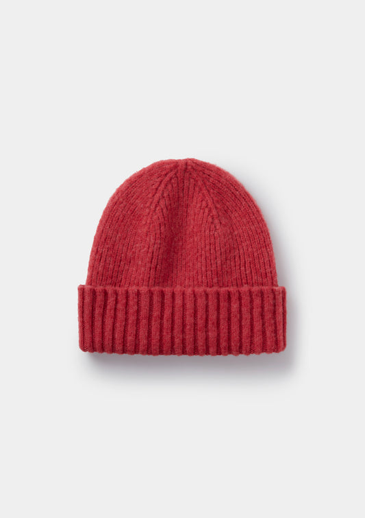 Raspberry Lambswool Beanie