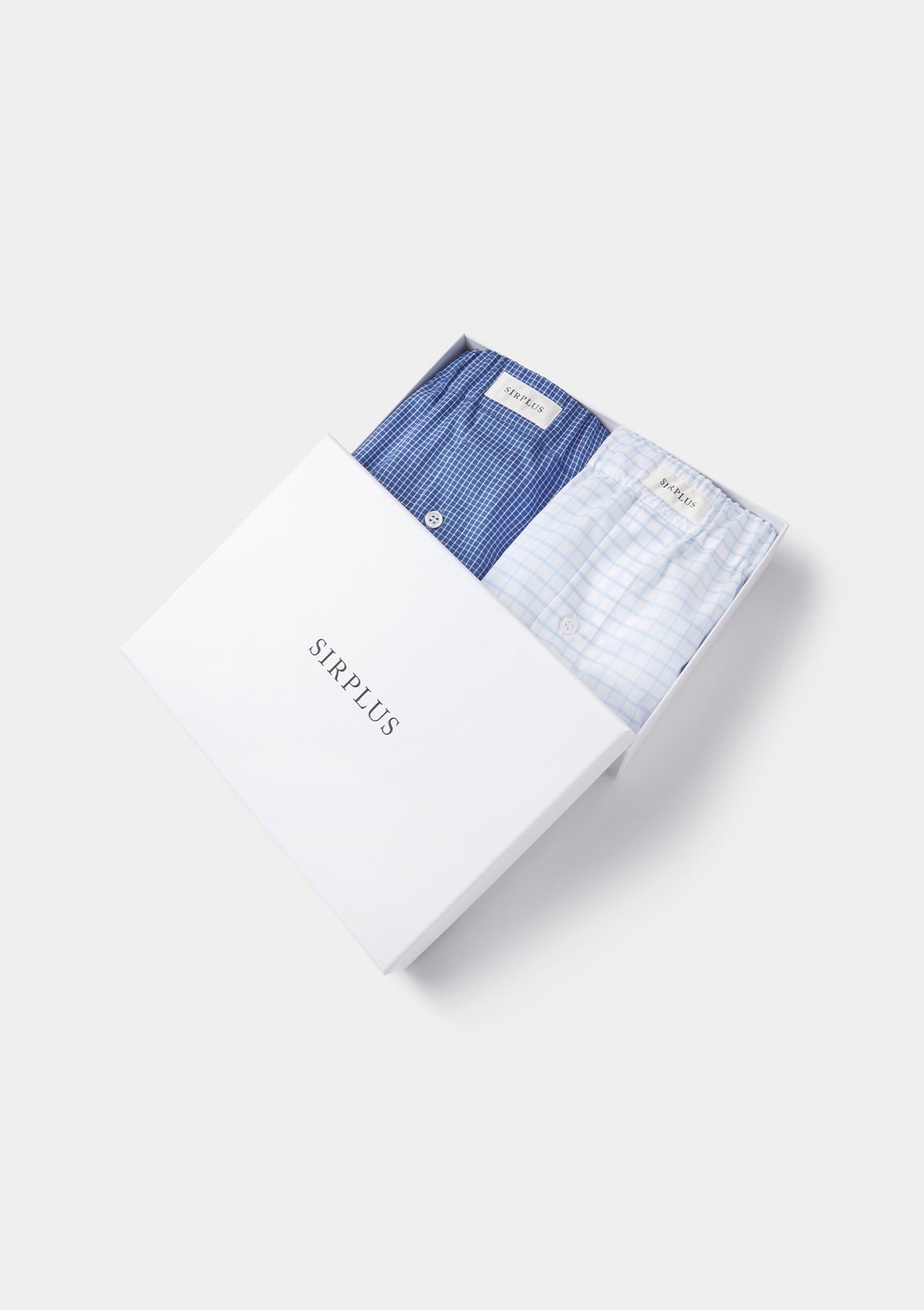 Blue Grid Cotton Boxer Shorts Gift Box, Gift Box - SIRPLUS