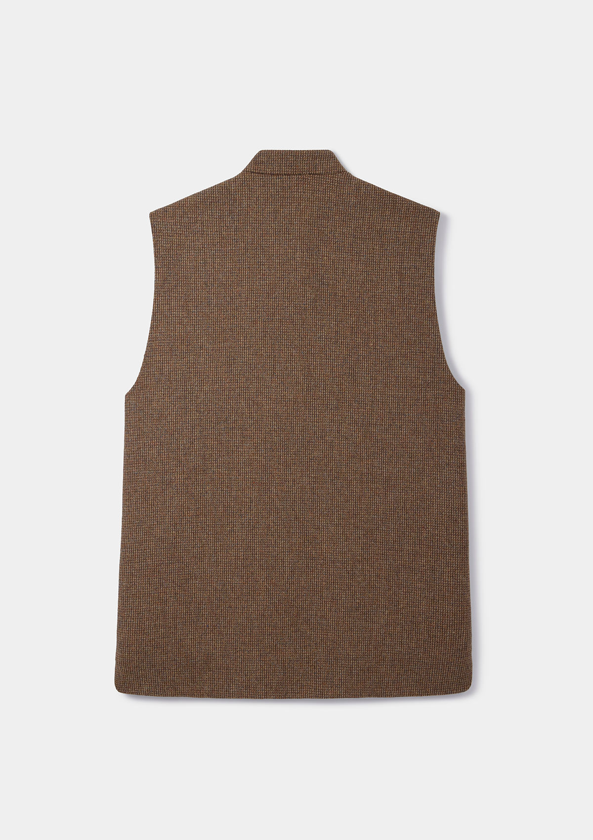 Chestnut Brown Tweed Nehru Waistcoat, Nehru Waistcoat - SIRPLUS