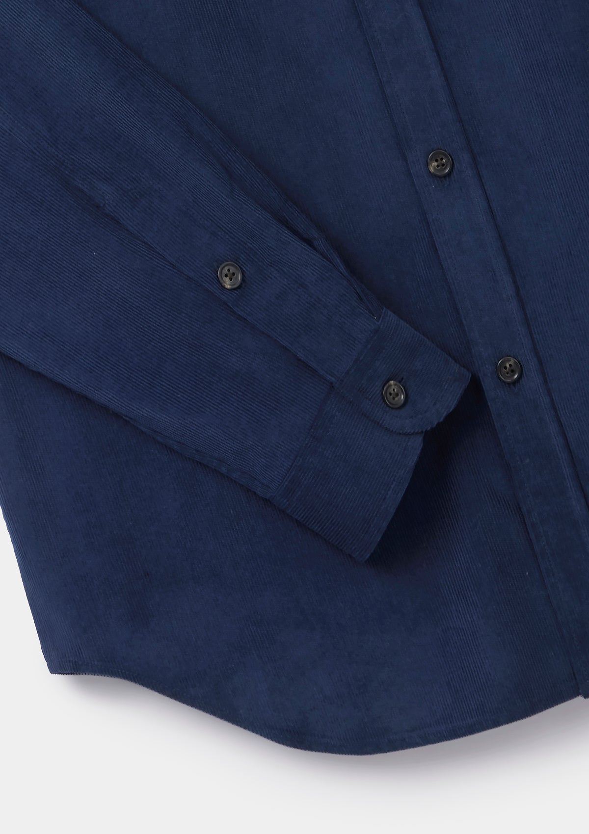 French Navy Needlecord Collared Shirt, Collar Shirt - SIRPLUS