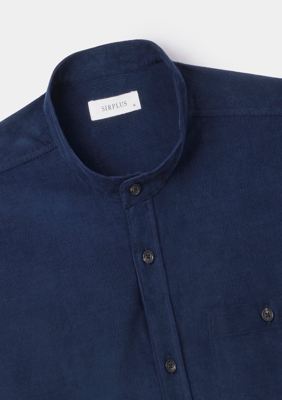 French Navy Needlecord Grandad Shirt, Grandad Shirt - SIRPLUS