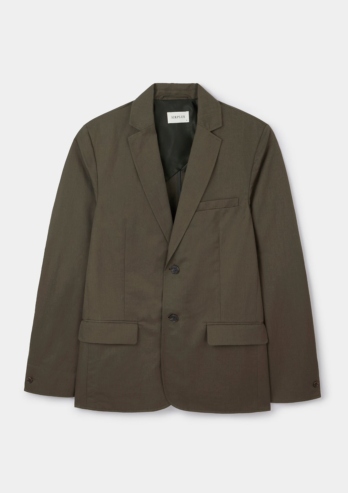 Green Cotton Linen Tailored Blazer, Blazer - SIRPLUS